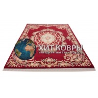 Китайский ковер Шерсть 90 линий 001131 Красный